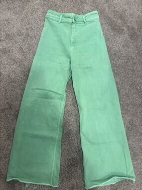 Zara Marine Straight Jeans - Size 4 - Green